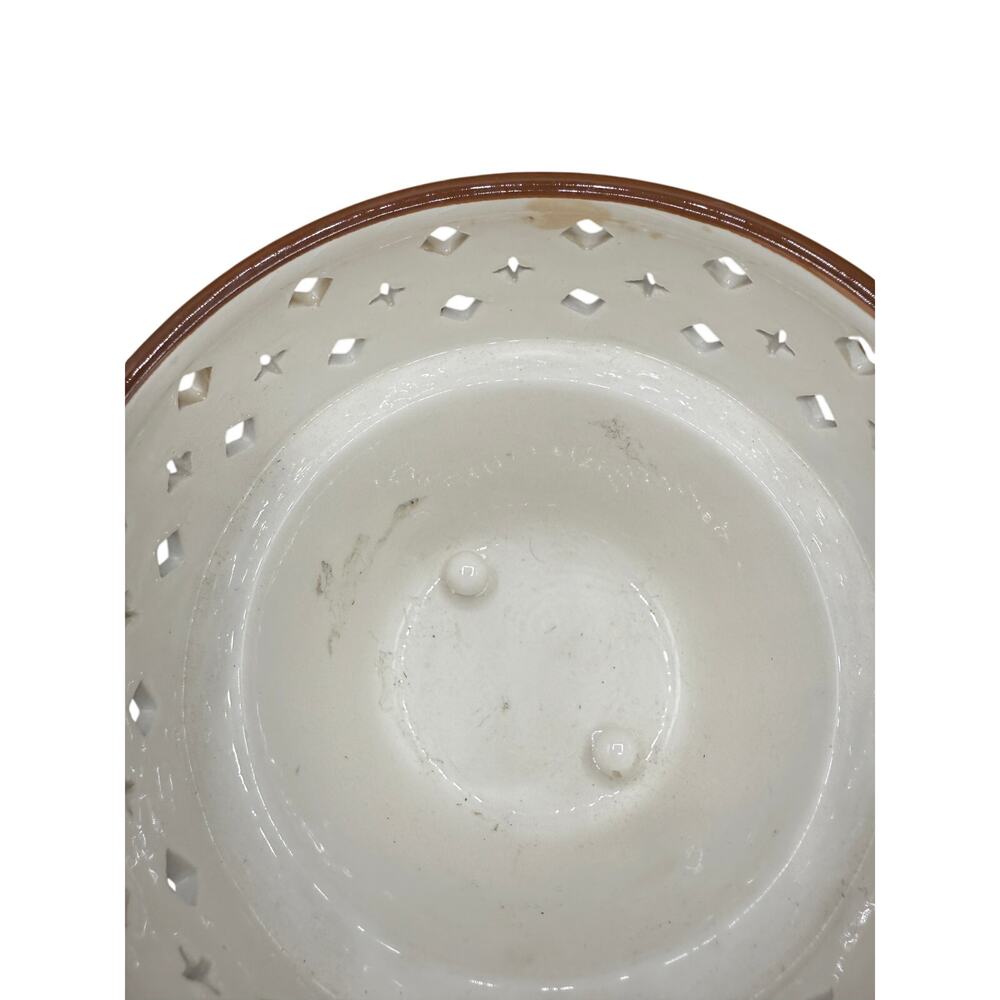 🍁 VTG Style Ceramic Acorn Luminary Candle Holder Fall Cottagecore Decor signed - Picture 4 of 6